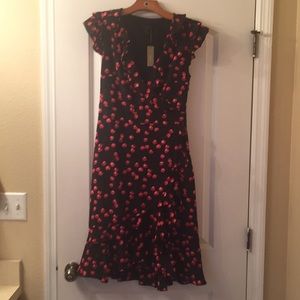 Silk Cherry Dress NWT